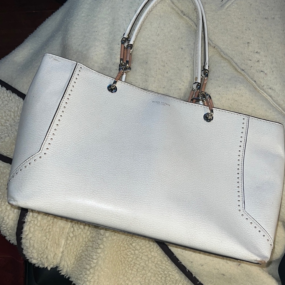 Henri bendel nyc vintage rare large tote bag with silver hardware used